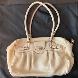 Tan leather women’s bag by Ferragamo